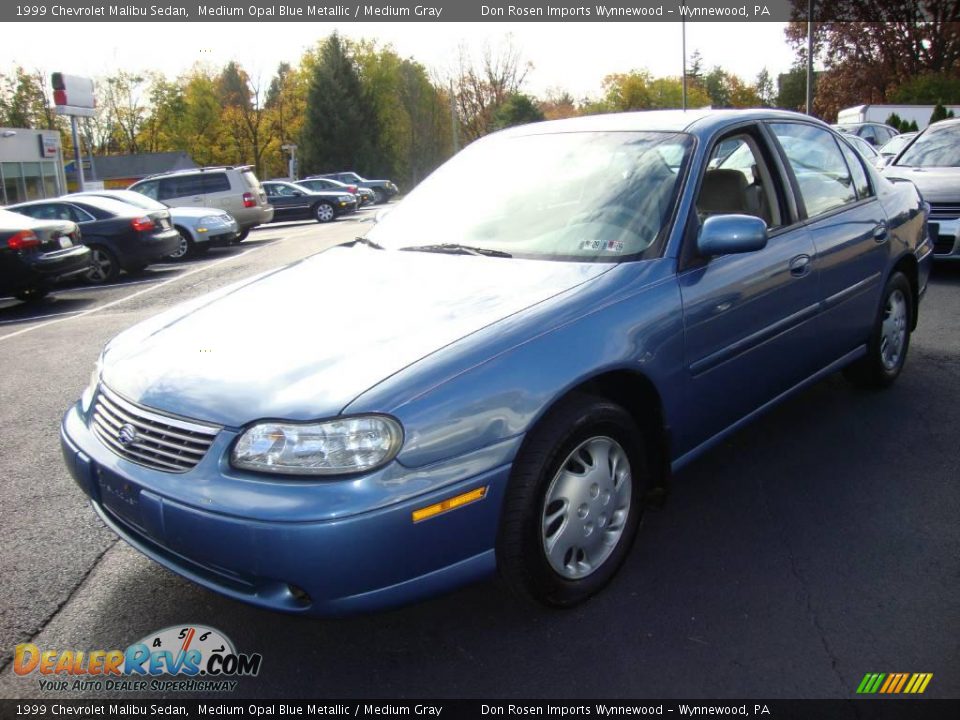 1999 Chevrolet Malibu Sedan Medium Opal Blue Metallic / Medium Gray Photo #1