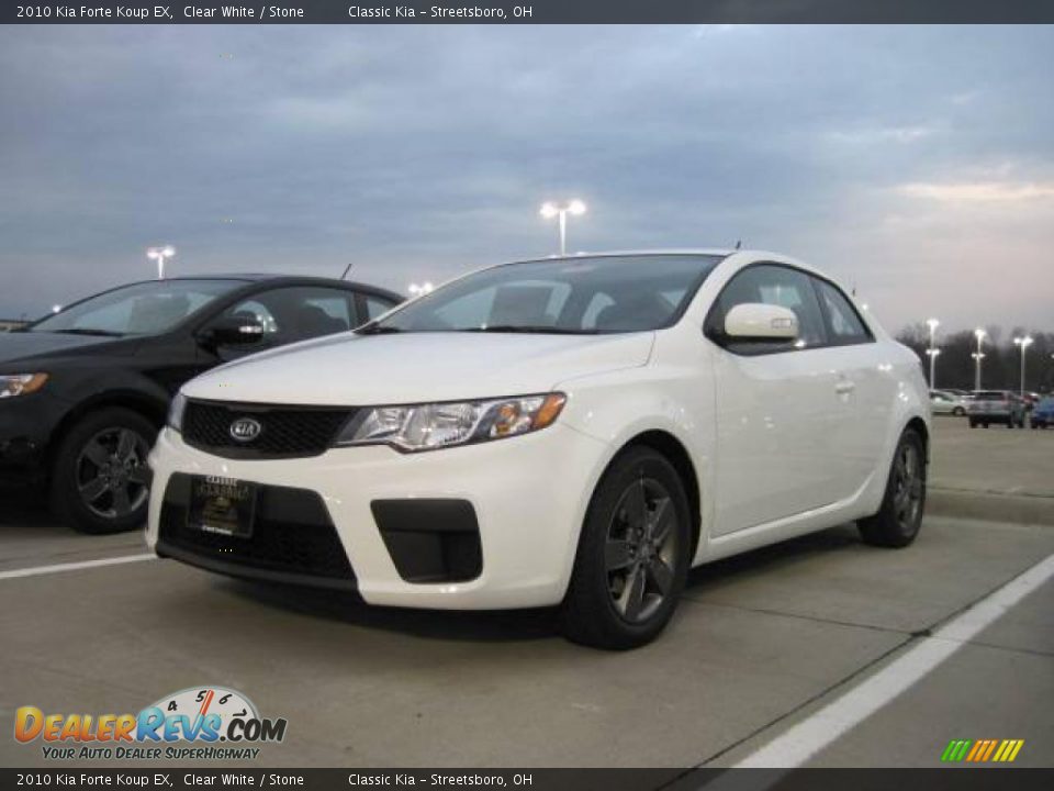 2010 Kia Forte Koup EX Clear White / Stone Photo #1