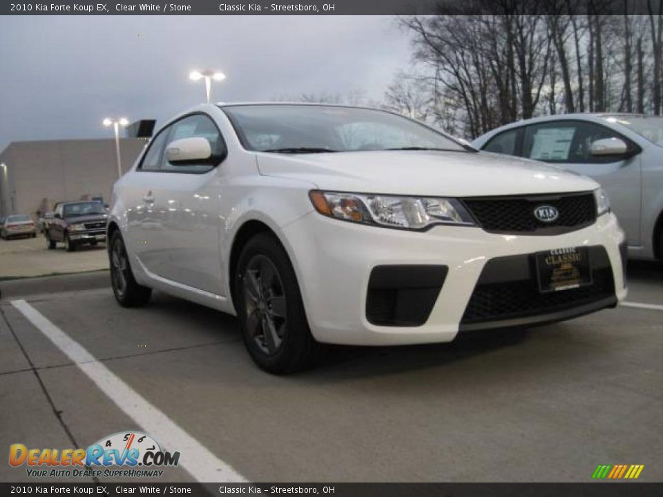 2010 Kia Forte Koup EX Clear White / Stone Photo #3