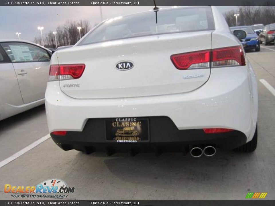 2010 Kia Forte Koup EX Clear White / Stone Photo #4