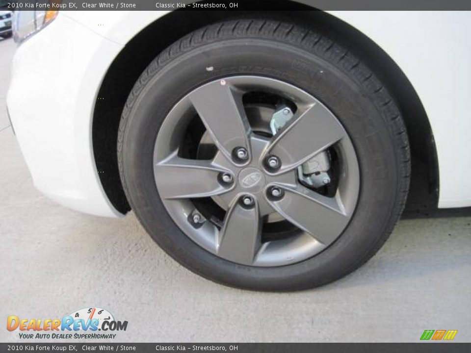 2010 Kia Forte Koup EX Clear White / Stone Photo #5