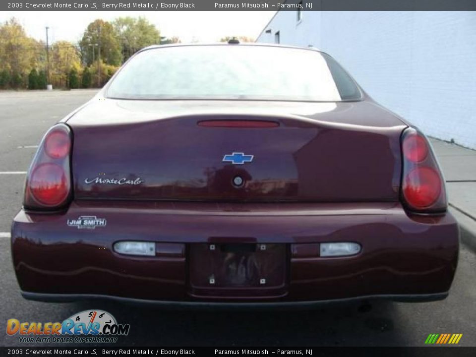 2003 Chevrolet Monte Carlo LS Berry Red Metallic / Ebony Black Photo #5