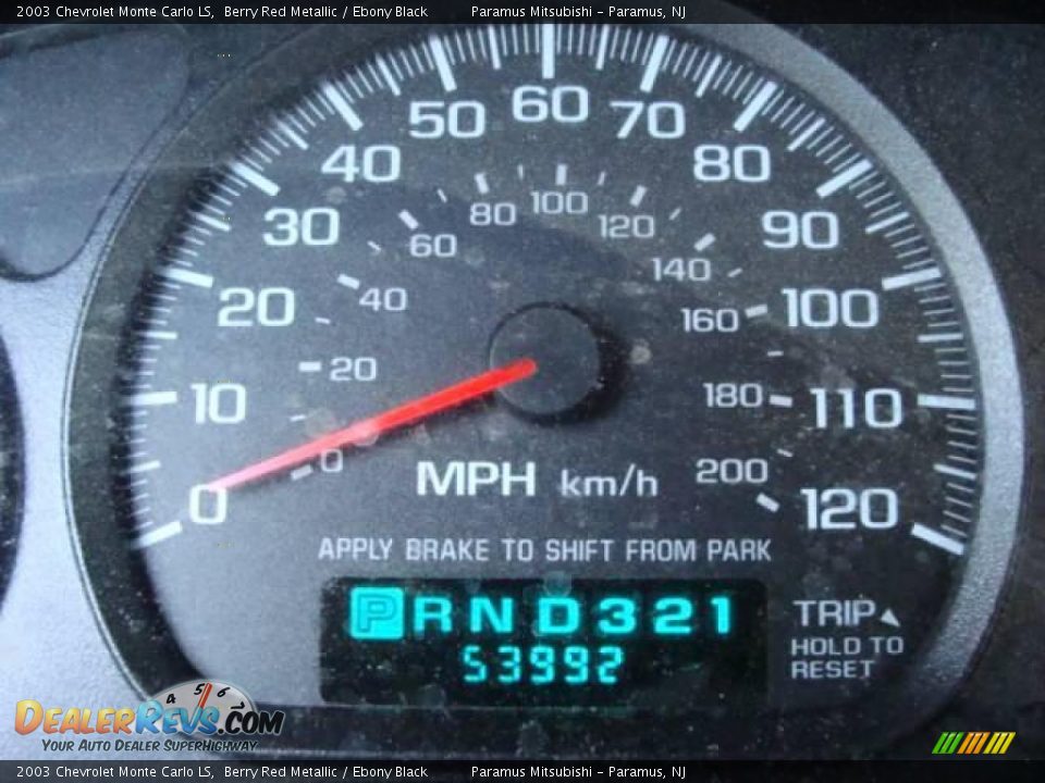 2003 Chevrolet Monte Carlo LS Berry Red Metallic / Ebony Black Photo #12
