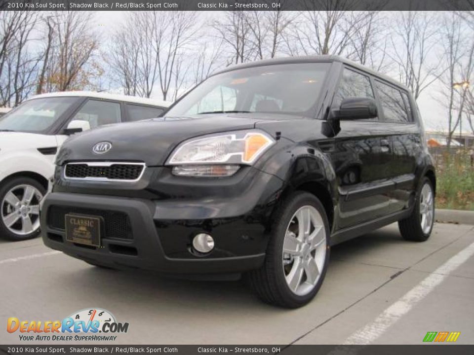 2010 Kia Soul Sport Shadow Black / Red/Black Sport Cloth Photo #1