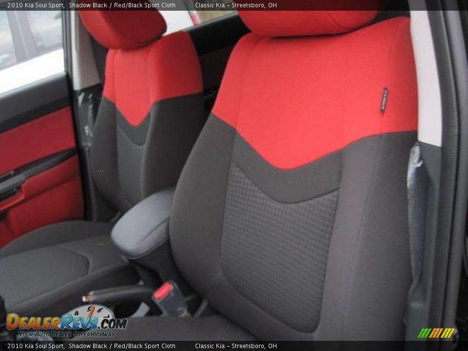 2010 Kia Soul Sport Shadow Black / Red/Black Sport Cloth Photo #8