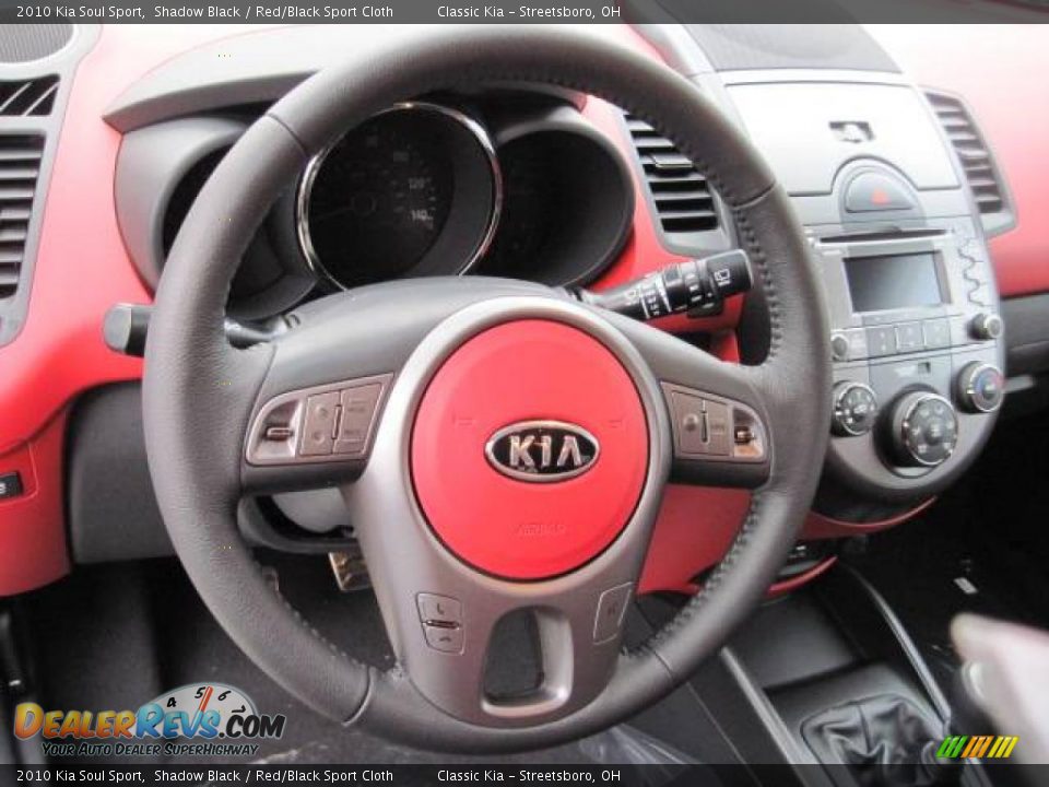 2010 Kia Soul Sport Shadow Black / Red/Black Sport Cloth Photo #12