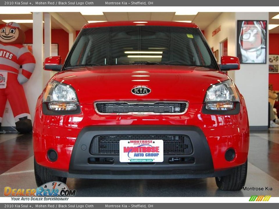 2010 Kia Soul + Molten Red / Black Soul Logo Cloth Photo #11