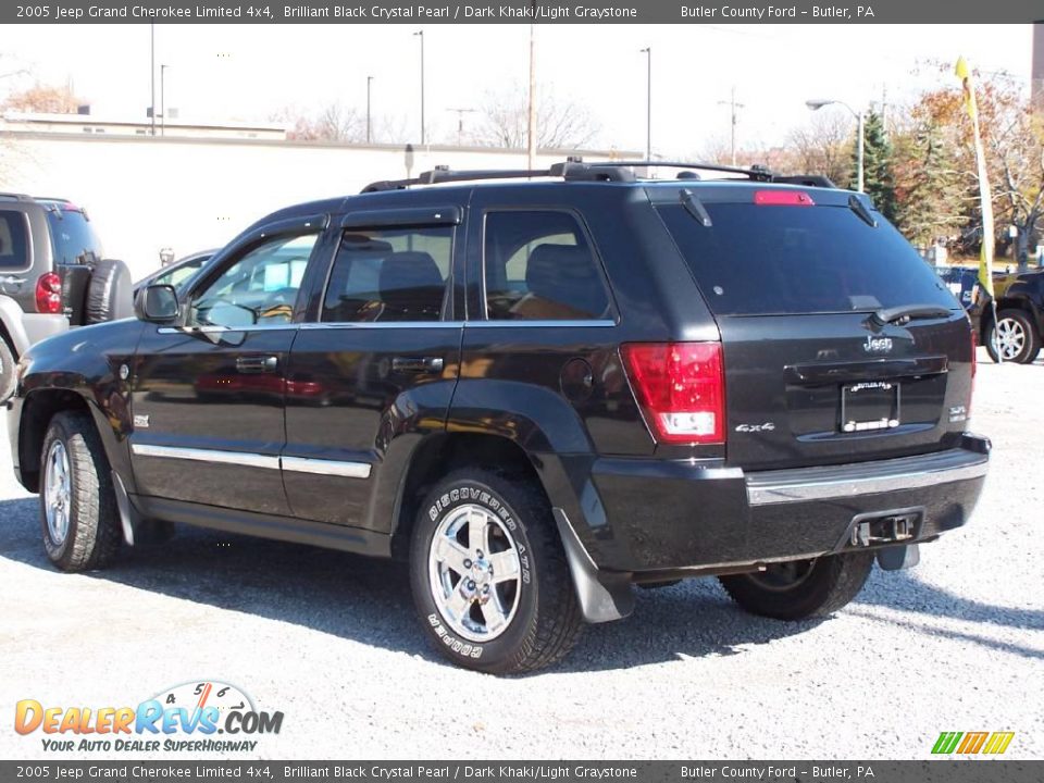 2005 Jeep Grand Cherokee Limited 4x4 Brilliant Black Crystal Pearl / Dark Khaki/Light Graystone Photo #2