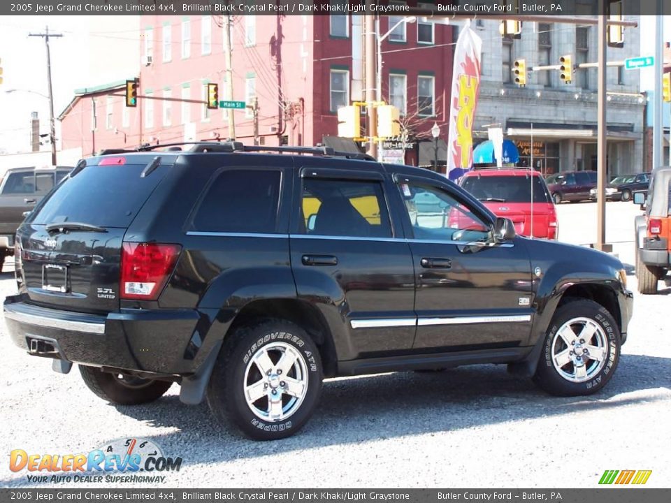 2005 Jeep Grand Cherokee Limited 4x4 Brilliant Black Crystal Pearl / Dark Khaki/Light Graystone Photo #3
