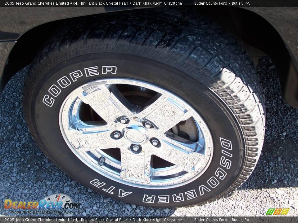 2005 Jeep Grand Cherokee Limited 4x4 Brilliant Black Crystal Pearl / Dark Khaki/Light Graystone Photo #6