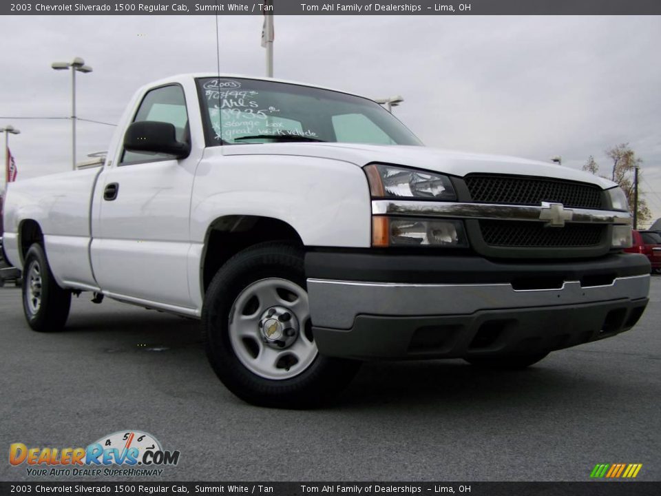 2003 Chevrolet Silverado 1500 Regular Cab Summit White / Tan Photo #1