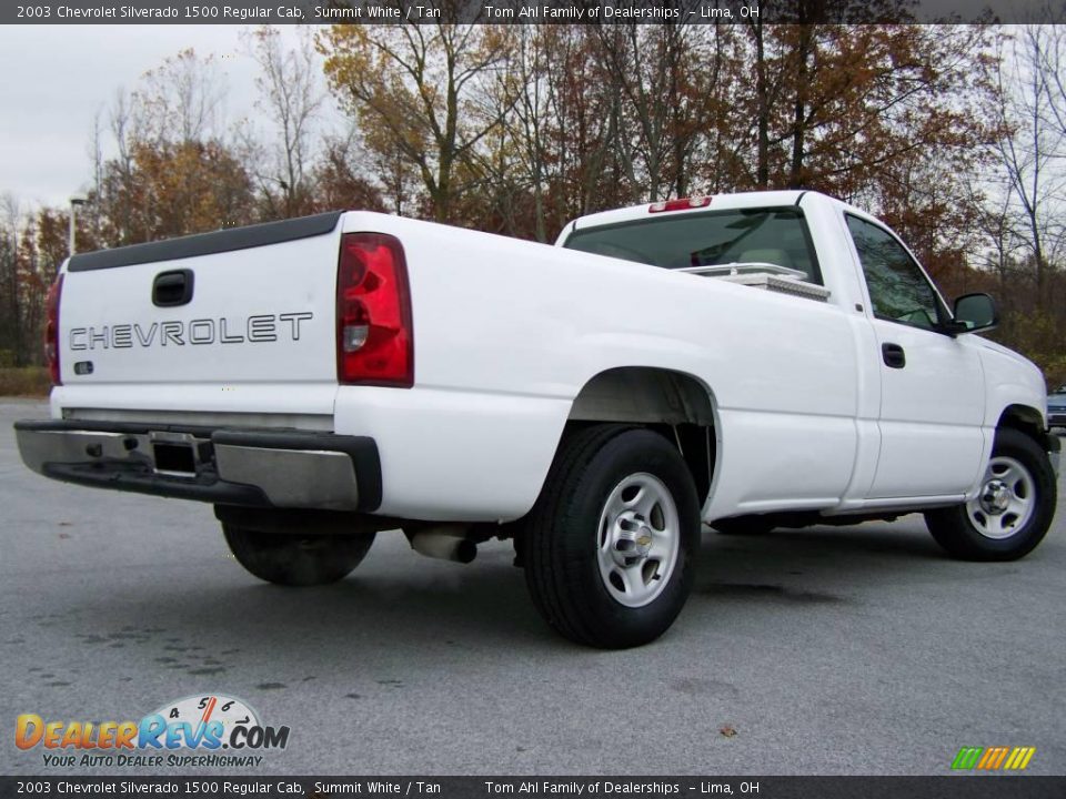 2003 Chevrolet Silverado 1500 Regular Cab Summit White / Tan Photo #7