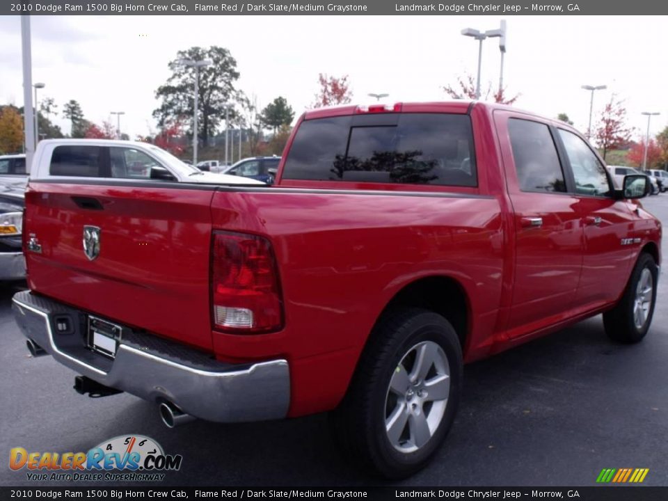 2010 Dodge Ram 1500 Big Horn Crew Cab Flame Red / Dark Slate/Medium Graystone Photo #3