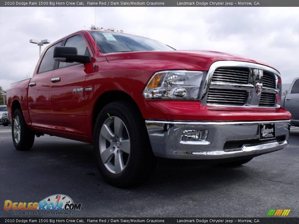 2010 Dodge Ram 1500 Big Horn Crew Cab Flame Red / Dark Slate/Medium Graystone Photo #4