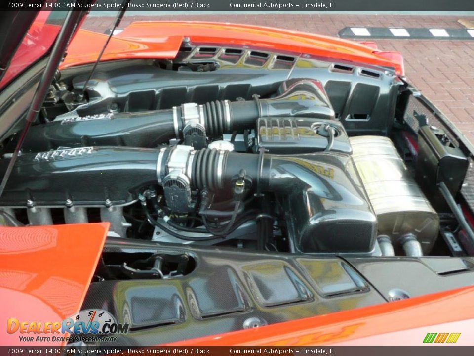 2009 Ferrari F430 16M Scuderia Spider Rosso Scuderia (Red) / Black Photo #11