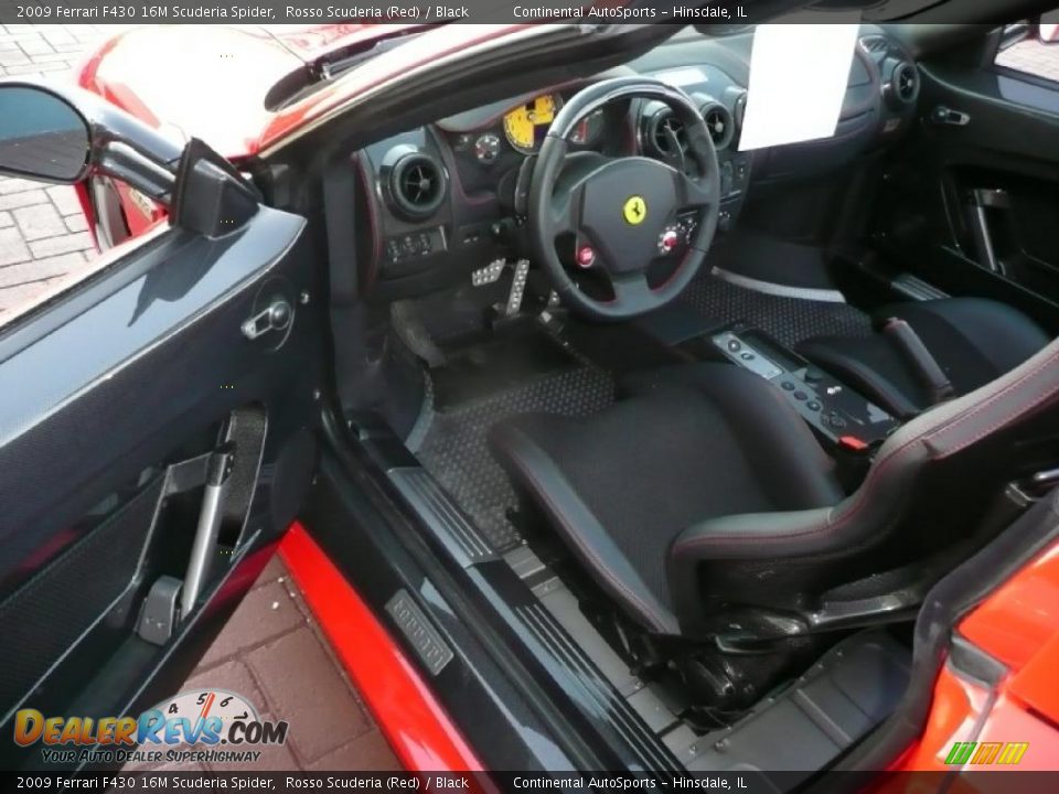 2009 Ferrari F430 16M Scuderia Spider Rosso Scuderia (Red) / Black Photo #17