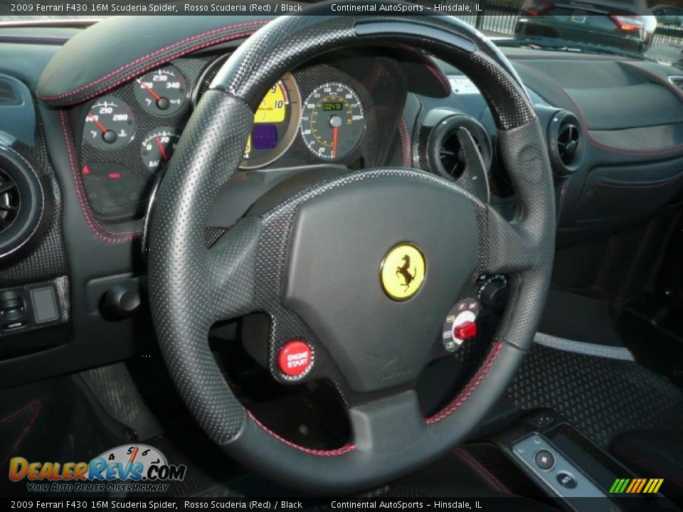 2009 Ferrari F430 16M Scuderia Spider Rosso Scuderia (Red) / Black Photo #22