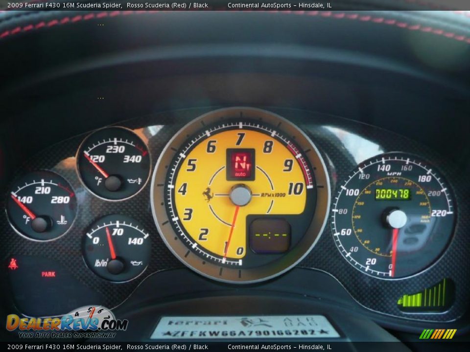 2009 Ferrari F430 16M Scuderia Spider Rosso Scuderia (Red) / Black Photo #23