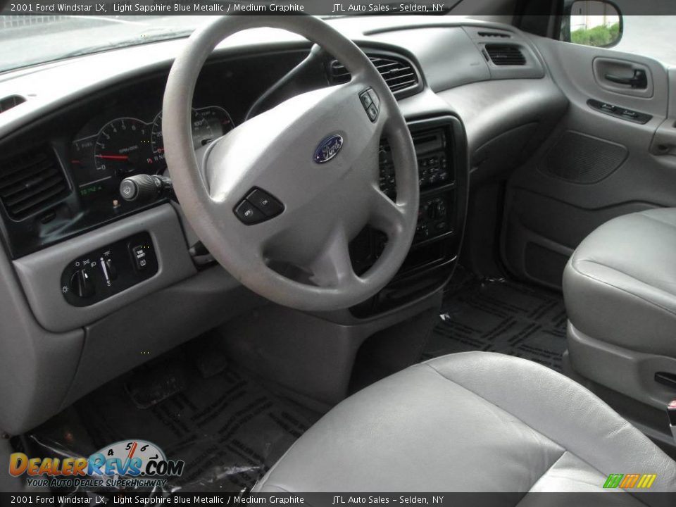 2001 Ford Windstar LX Light Sapphire Blue Metallic / Medium Graphite Photo #12