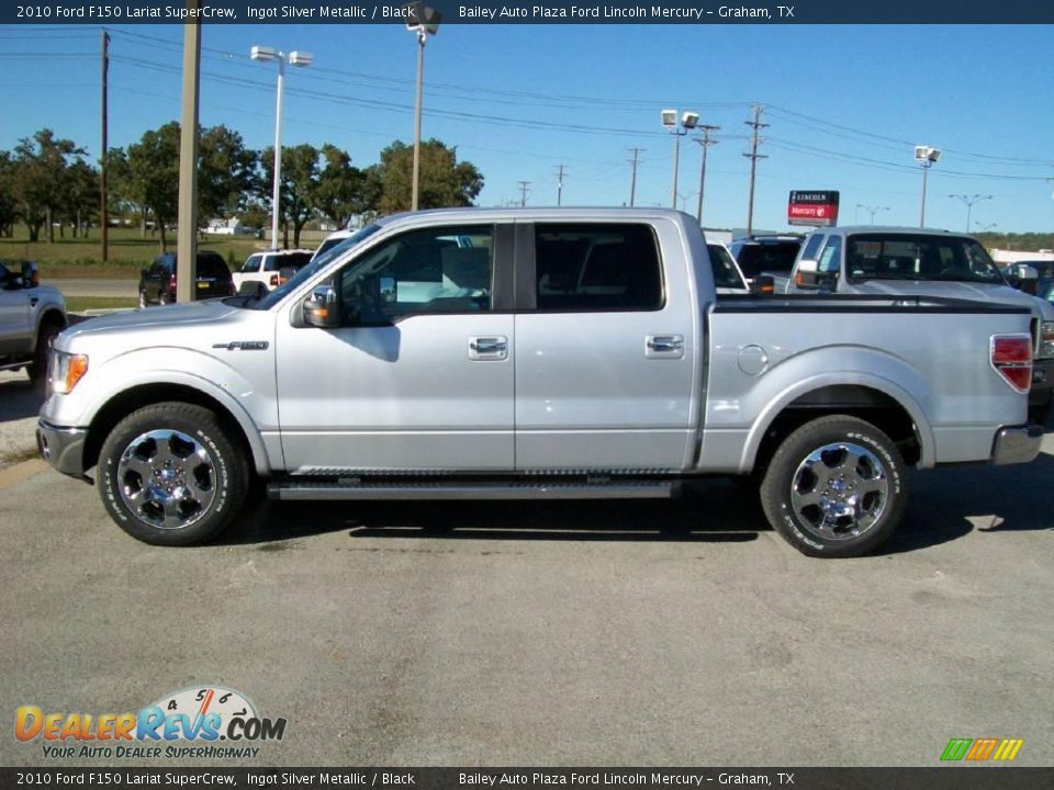 2010 Ford F150 Lariat SuperCrew Ingot Silver Metallic / Black Photo #2