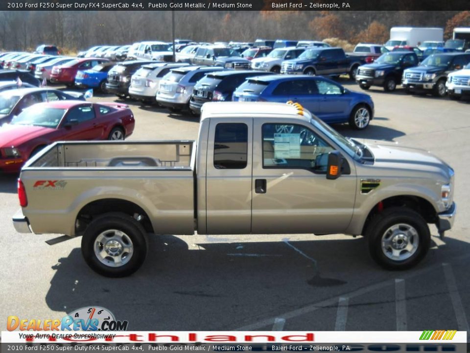 2010 Ford F250 Super Duty FX4 SuperCab 4x4 Pueblo Gold Metallic / Medium Stone Photo #5