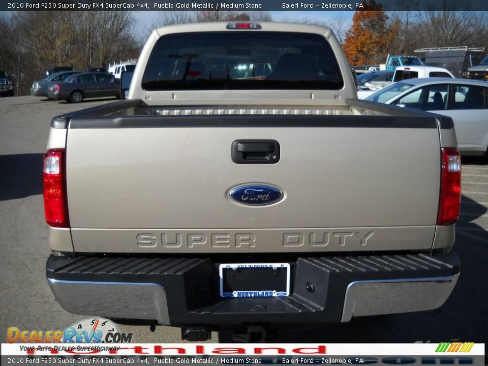 2010 Ford F250 Super Duty FX4 SuperCab 4x4 Pueblo Gold Metallic / Medium Stone Photo #7