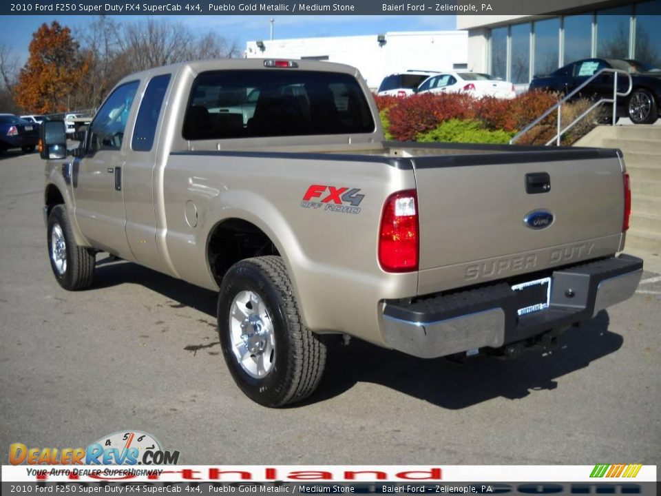2010 Ford F250 Super Duty FX4 SuperCab 4x4 Pueblo Gold Metallic / Medium Stone Photo #8