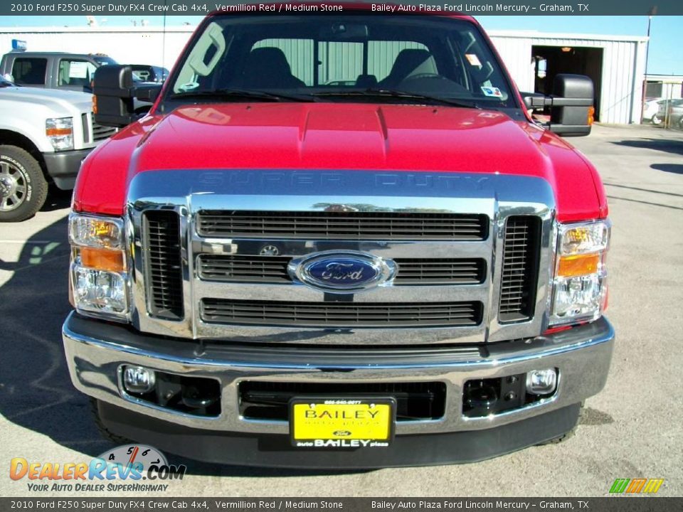 2010 Ford F250 Super Duty FX4 Crew Cab 4x4 Vermillion Red / Medium Stone Photo #1