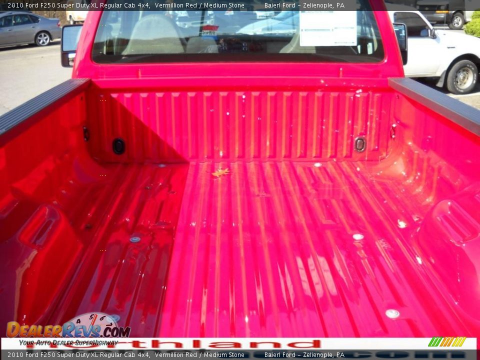 2010 Ford F250 Super Duty XL Regular Cab 4x4 Vermillion Red / Medium Stone Photo #8