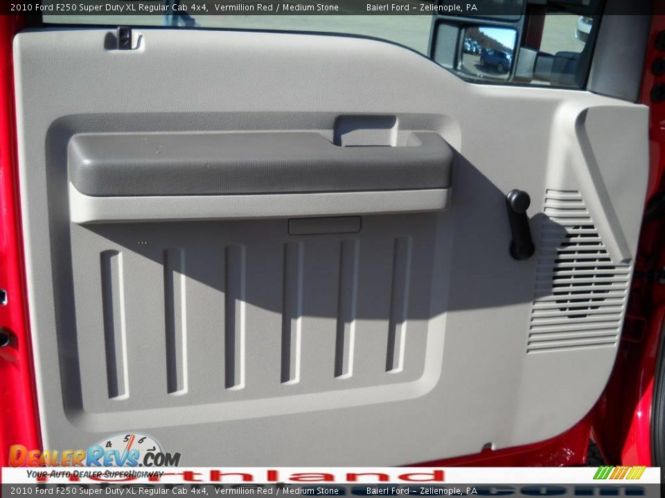 2010 Ford F250 Super Duty XL Regular Cab 4x4 Vermillion Red / Medium Stone Photo #10