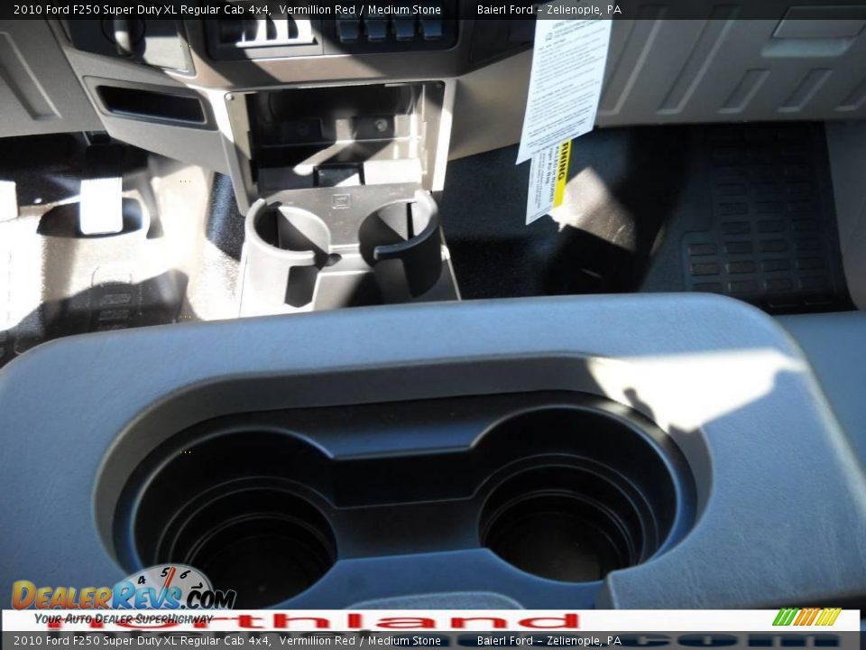 2010 Ford F250 Super Duty XL Regular Cab 4x4 Vermillion Red / Medium Stone Photo 18