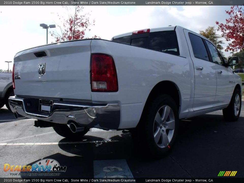 2010 Dodge Ram 1500 Big Horn Crew Cab Stone White / Dark Slate/Medium Graystone Photo #3