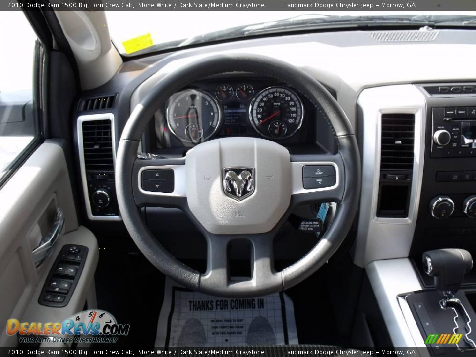 2010 Dodge Ram 1500 Big Horn Crew Cab Stone White / Dark Slate/Medium Graystone Photo #13