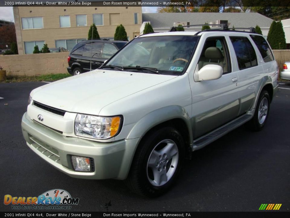 2001 Infiniti QX4 4x4 Dover White / Stone Beige Photo #1