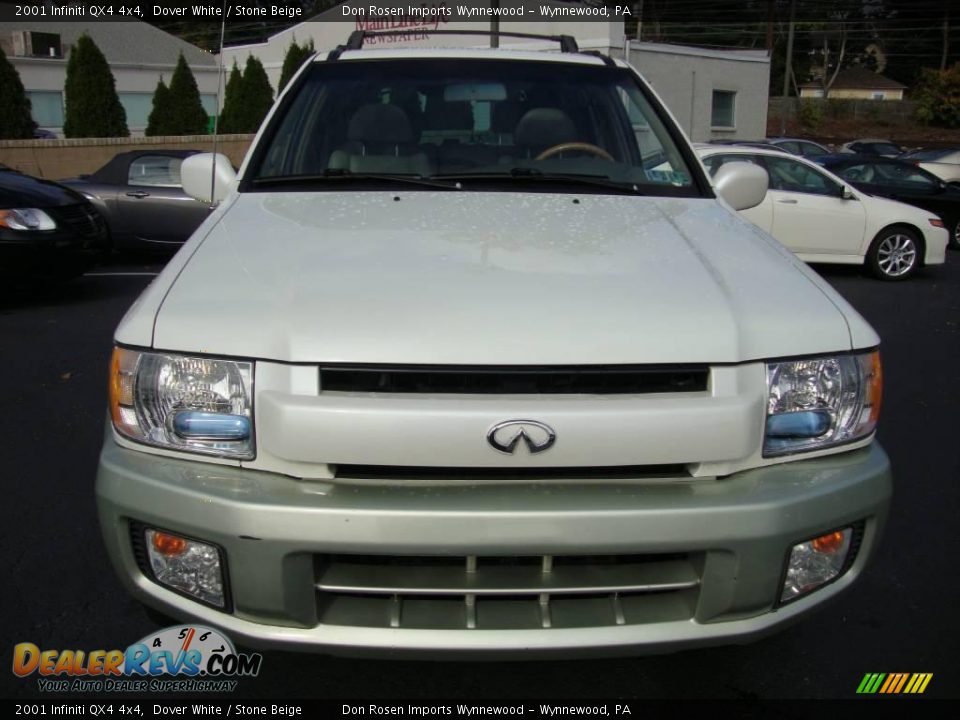 2001 Infiniti QX4 4x4 Dover White / Stone Beige Photo #3