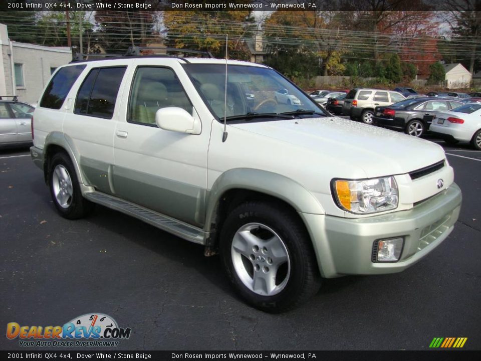 2001 Infiniti QX4 4x4 Dover White / Stone Beige Photo #5