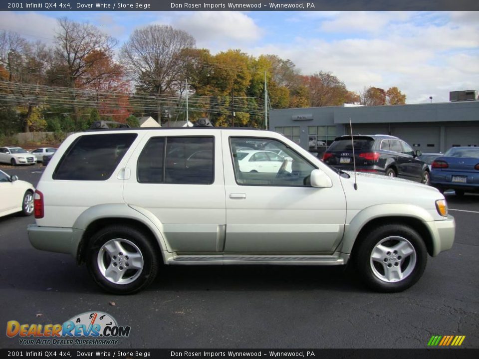 2001 Infiniti QX4 4x4 Dover White / Stone Beige Photo #6