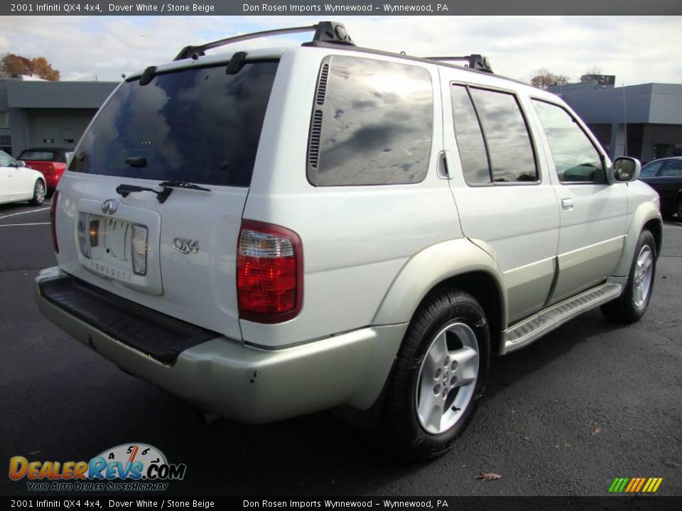 2001 Infiniti QX4 4x4 Dover White / Stone Beige Photo #7