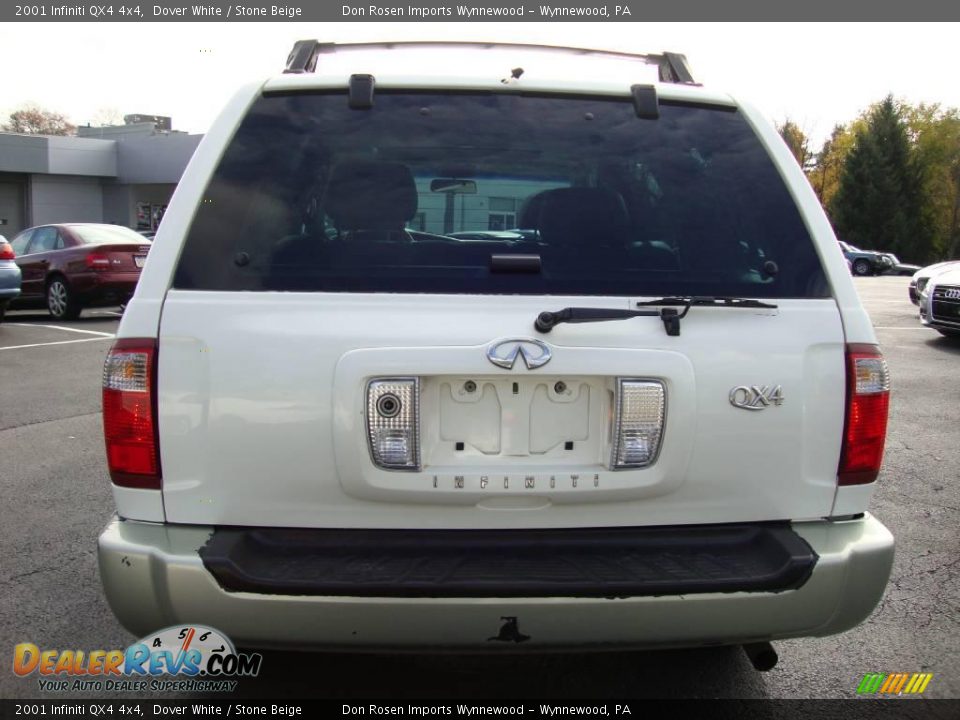 2001 Infiniti QX4 4x4 Dover White / Stone Beige Photo #8