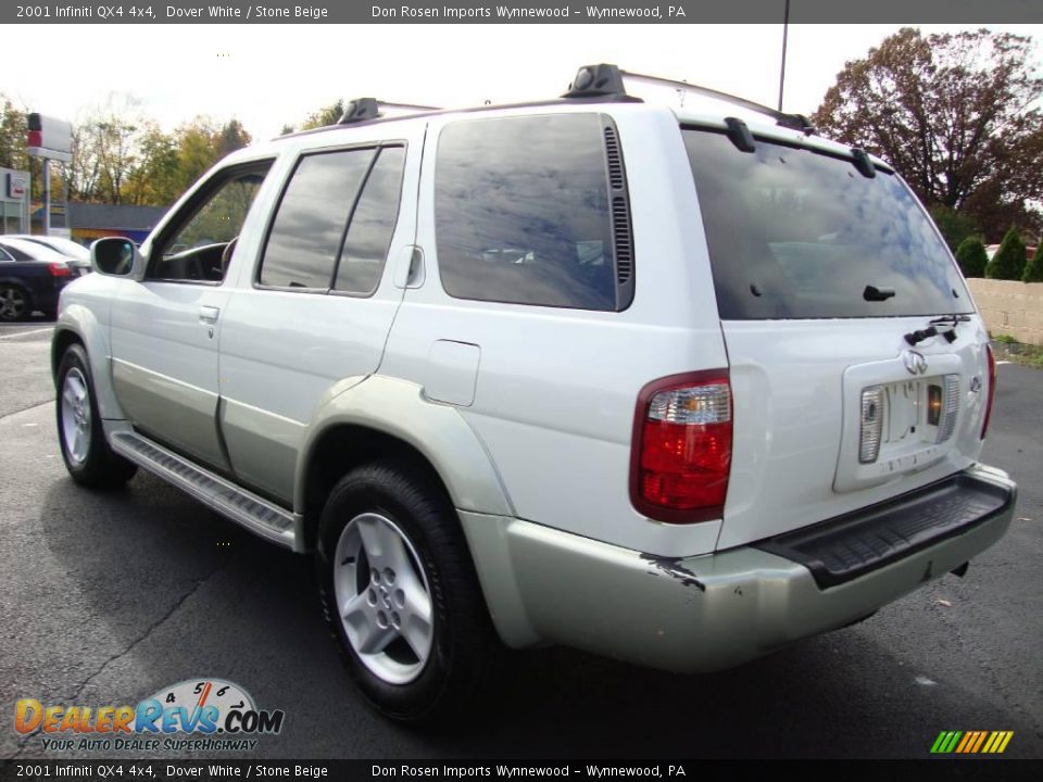 2001 Infiniti QX4 4x4 Dover White / Stone Beige Photo #9