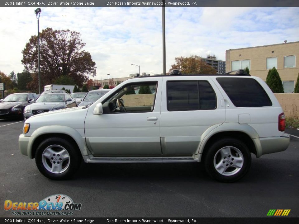 2001 Infiniti QX4 4x4 Dover White / Stone Beige Photo #10