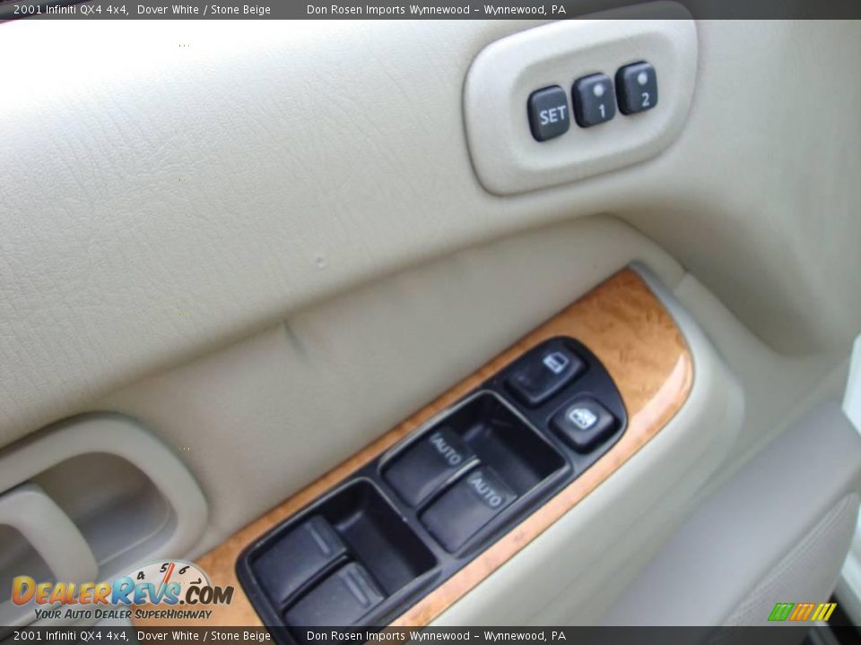 2001 Infiniti QX4 4x4 Dover White / Stone Beige Photo #14