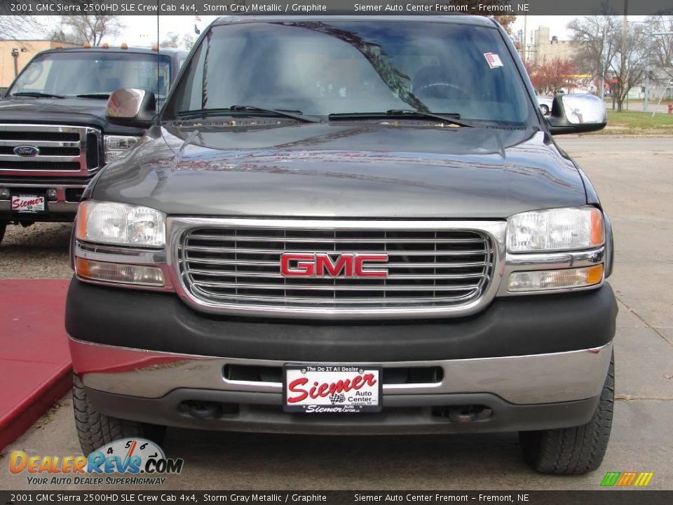 2001 GMC Sierra 2500HD SLE Crew Cab 4x4 Storm Gray Metallic / Graphite Photo #5