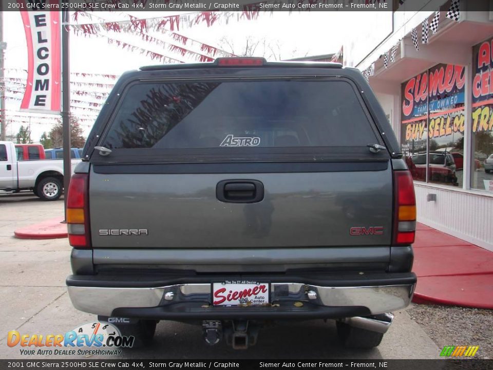 2001 GMC Sierra 2500HD SLE Crew Cab 4x4 Storm Gray Metallic / Graphite Photo #9