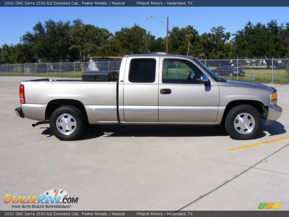 2002 GMC Sierra 1500 SLE Extended Cab Pewter Metallic / Neutral Photo #2