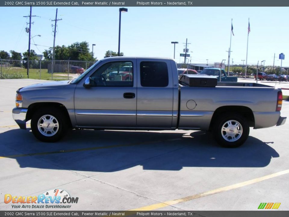 2002 GMC Sierra 1500 SLE Extended Cab Pewter Metallic / Neutral Photo #6