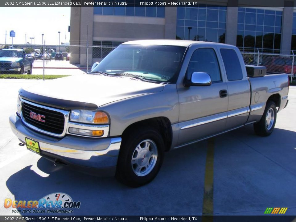 2002 GMC Sierra 1500 SLE Extended Cab Pewter Metallic / Neutral Photo #7