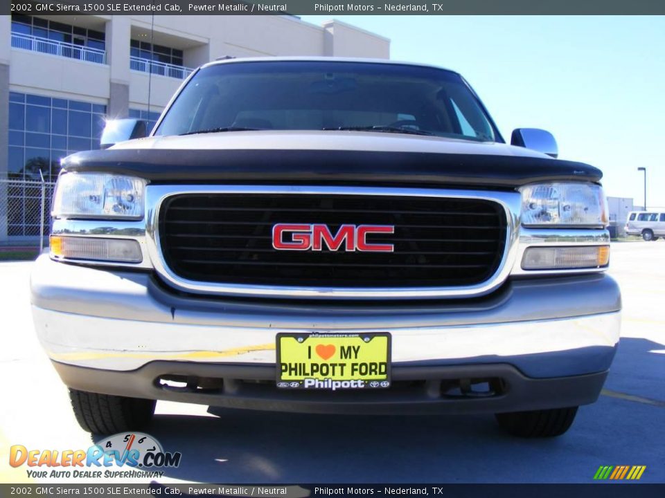 2002 GMC Sierra 1500 SLE Extended Cab Pewter Metallic / Neutral Photo #9