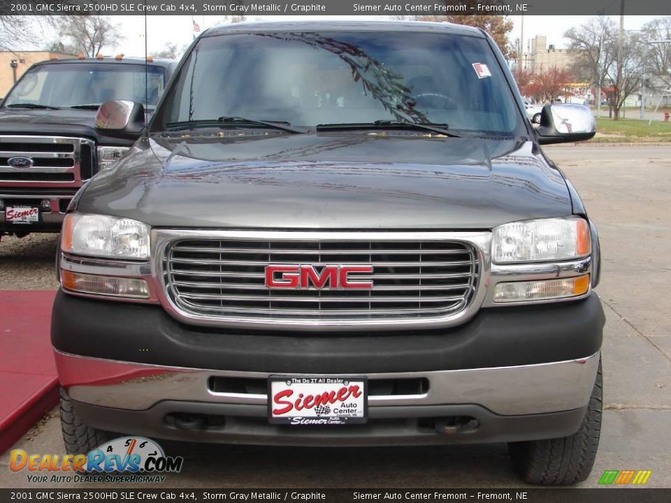 2001 GMC Sierra 2500HD SLE Crew Cab 4x4 Storm Gray Metallic / Graphite Photo #20