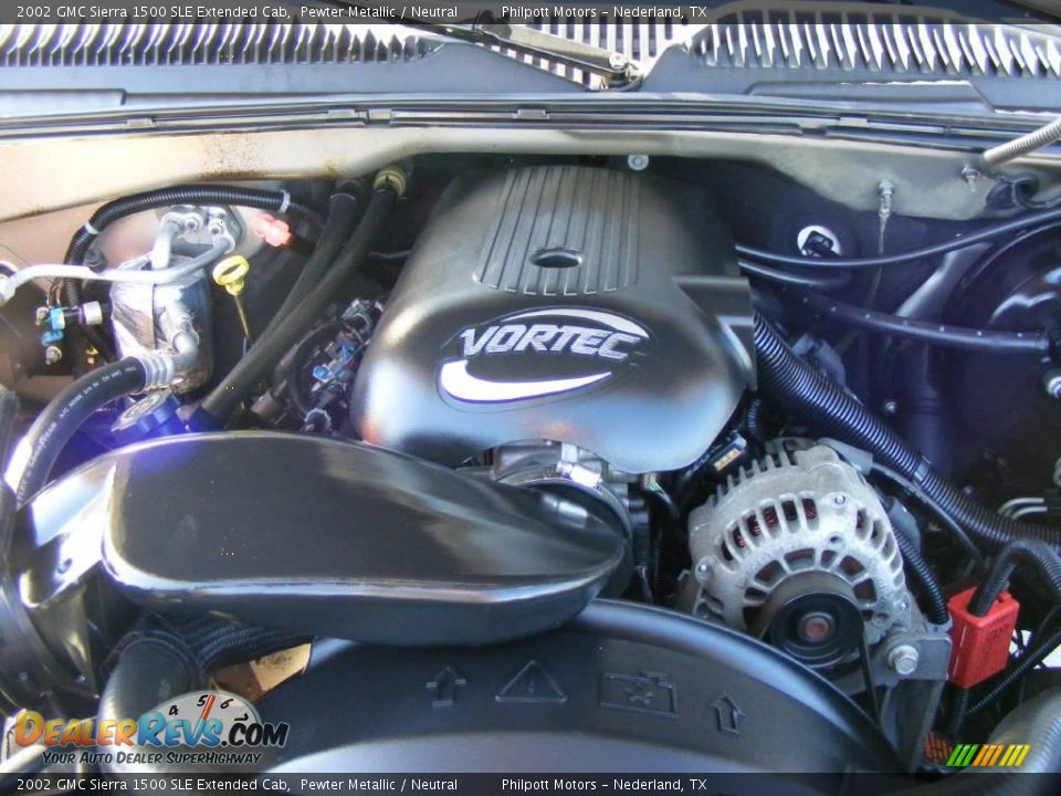 2002 GMC Sierra 1500 SLE Extended Cab Pewter Metallic / Neutral Photo #27